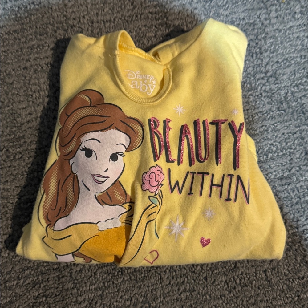 Disney Yellow Beauty Within Long Sleeve Tee